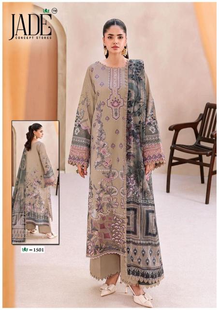 Jade crimson vol-15 karachi wholesale punjabi dress materials  - wholesale export